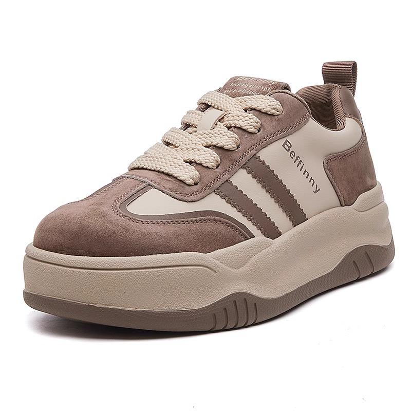 

Platform casual women s shoes spring 2025 new non-slip sports training shoes retro lace-up heightening versatile board shoes 40 хаки