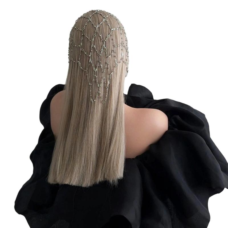 Stylish Artificial Pearls Hair Chain Hair Jewelry Perfect For Formal Event And Everyday Wear Comfortable Headpiece