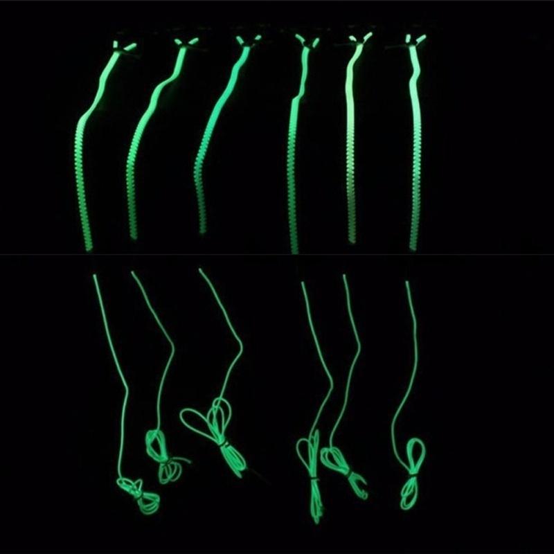 3.5mm Glow In The Dark Earphones Glow Earbuds Metal Zipper Glowing Headset Luminous Light Stereo Han