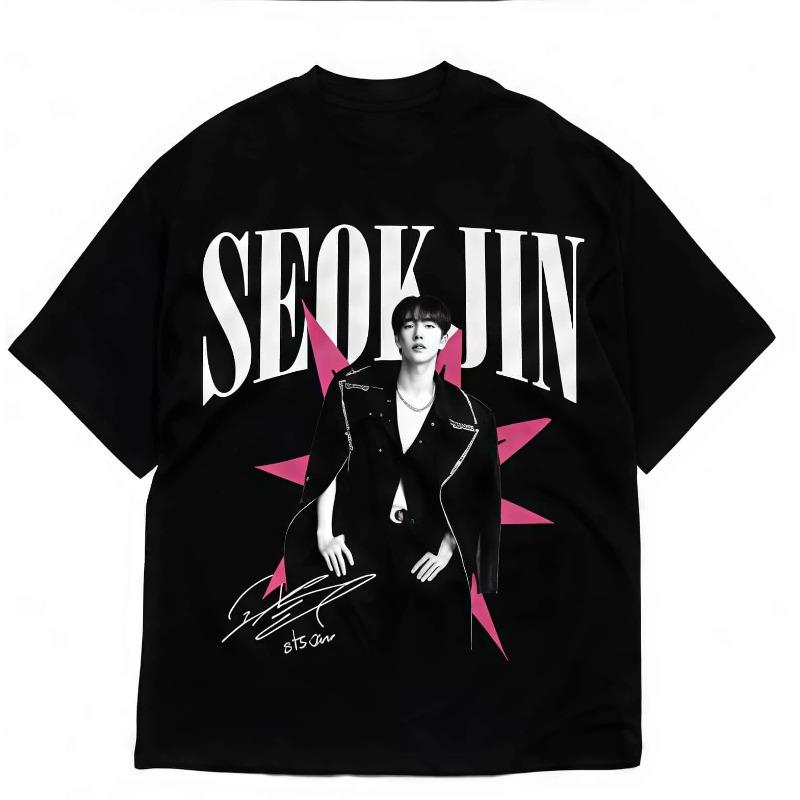 Vintage BTS Shirt Retro Kpop Bangtan Members Tee Gift for ARMY 2026 Summer Men Women Fashion Cotton Y2K Oversized T-shirt