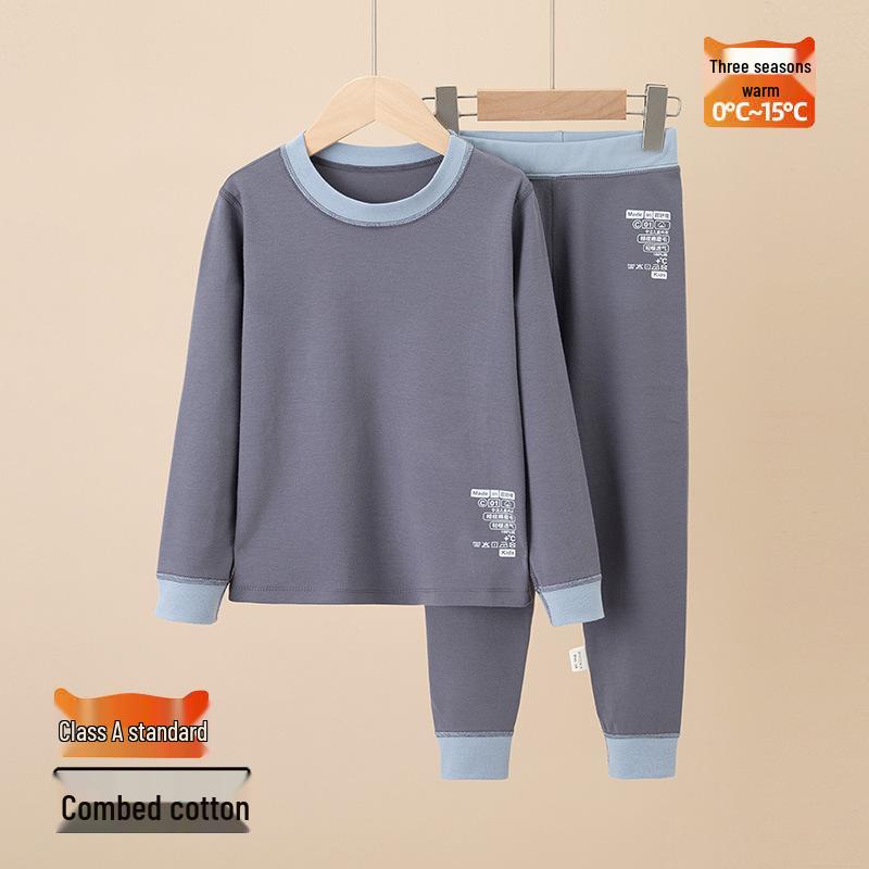 Herbst-Pyjama-Set für Kinder: Thermo-Baumwollhose & -Hemd für Jungen, Mädchen, Kleinkinder, Teenager
