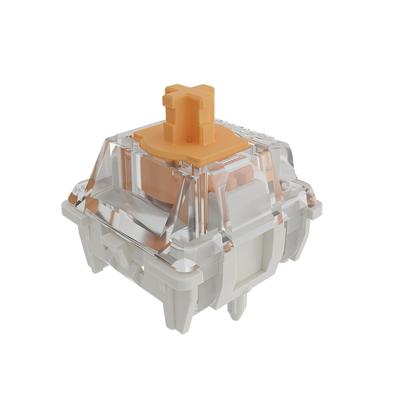 GATERON Double Rail Magnetic Orange Keyboard Switch Linear Factory Free Setting Key Switch for Mechanical Keyboard KS-20 , Pre-lubricated Pre-Traction
