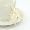 SUMENG 2024 New Fashion Jewelry Hollow Metal Leaf Dangling Long Statement Drop Earrings For Women Gifts