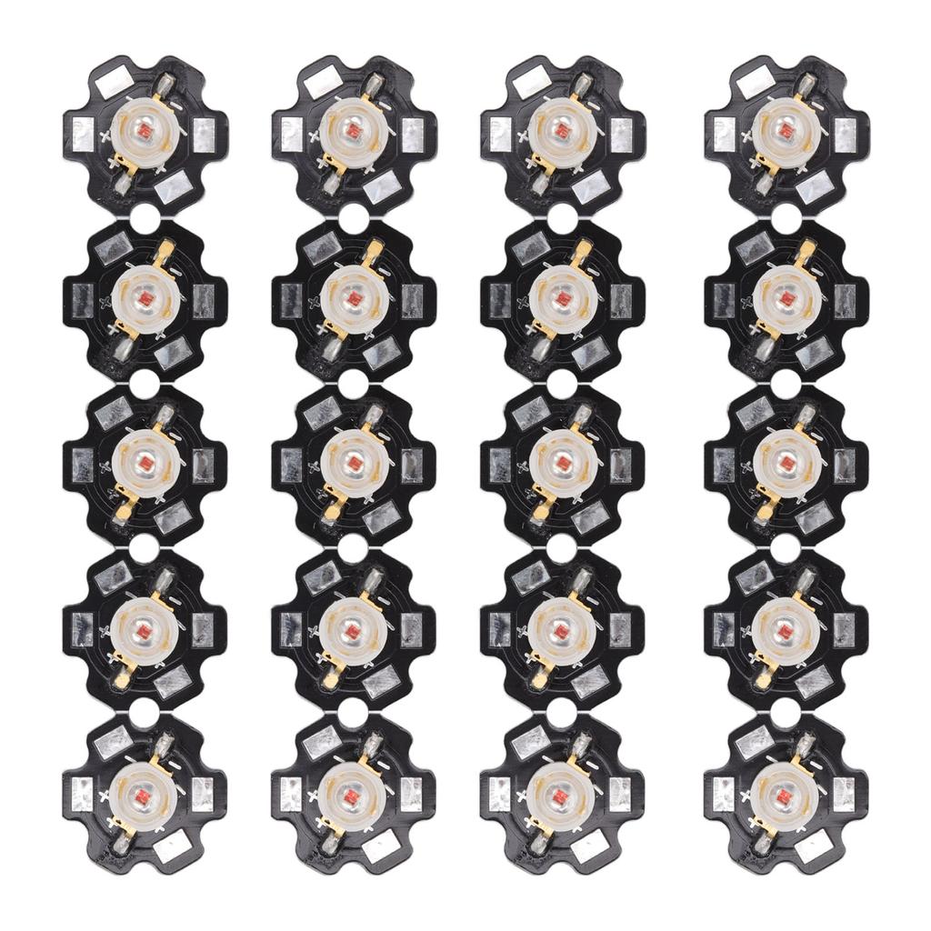 20pcs LED Chips Aluminum LED Lamp Beads Yellow Light Chips with Aluminum Substrate for DIY Lighting Fixtures