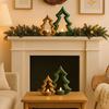 Decorative Table Centerpieces 2Pcs 3D Printed Christmas Tree Candle Holder, Hollow Candlestick Stand for PLA Holiday Decor, Minimalist Holder Festive