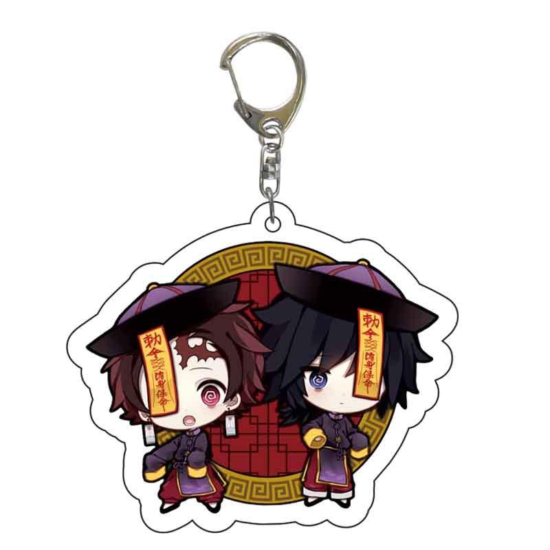 Anime Demon Slayer Acrylic Keychain Transparent Anime Pendant Accessories Merchandise Present designed for Fans Collection Cosplay