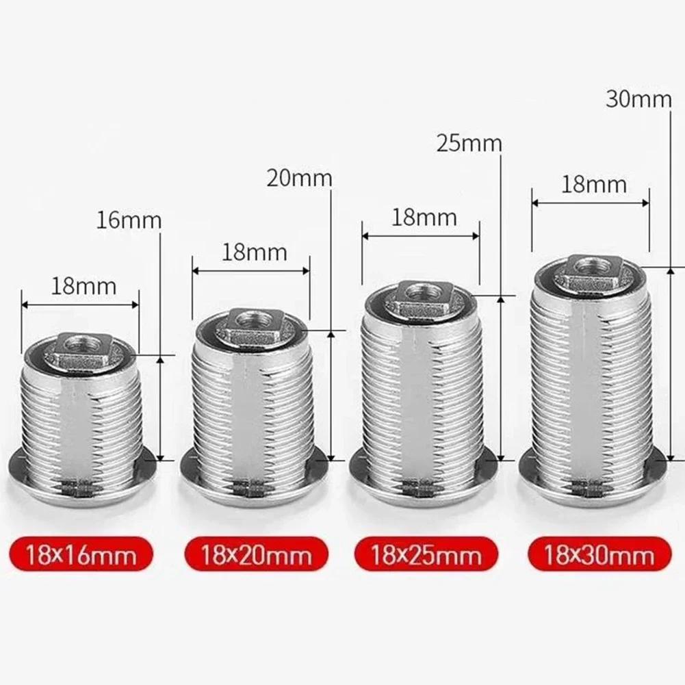 Cam Lock Drawer Cabinet Lock 16-30mm Mail Box Circular Lock Furniture Door Drawer Locker 2 Key Filing Cabinet Security Hardware