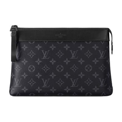 Pochette de Voiaj Moale Pânză Monogram Eclipse Neagră Plicuri Bărbați M82543