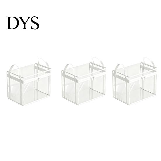 Kids Toy Storage Box Transparent Clothes Bag, with Sturdy Handles, Durable Plastic Visibility High-strength Bin Book Organizer, Moisture-proof