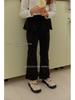 Spring & Autumn Korean-Style Girls' Ruffled Micro-Flare Trousers