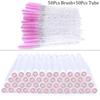 100 Stück Diamant Augenbrauenbürstenröhrchen Leer Wiederverwendbar Wimpern Mascara Stäbchen Hülle Austauschbare Kristall Wimpernbürste Staubdicht Make-up Werkzeug