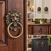 10pcs Metal Material Lion Head Pulls Antique Bronze Finish Drawer Pull Handles  For Cabinets