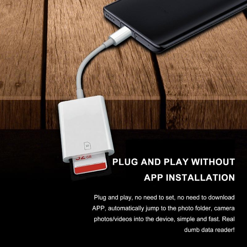 Universal Type C Memory Card Reader Adapter USB C To Card Reader for Cellphone Tablet Portable Camera Viewer Reader