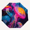 1pc Colorful Jellyfish Ocean Scene Umbrella with Plastic Handle,Suitable for All Seasons Home Travel Outdoor UmbrellaB1849