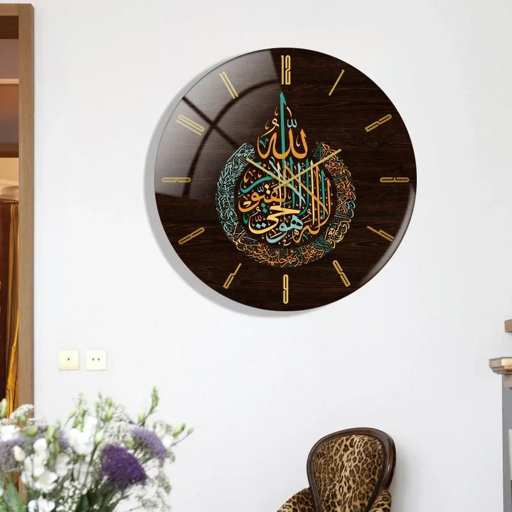 2025 Ramadan Decorations Acrylic Wall Clock Silent Home Decor Living Room Bedroom Wall Sticker Deco For Muslim Eid MubaraH1M5J9