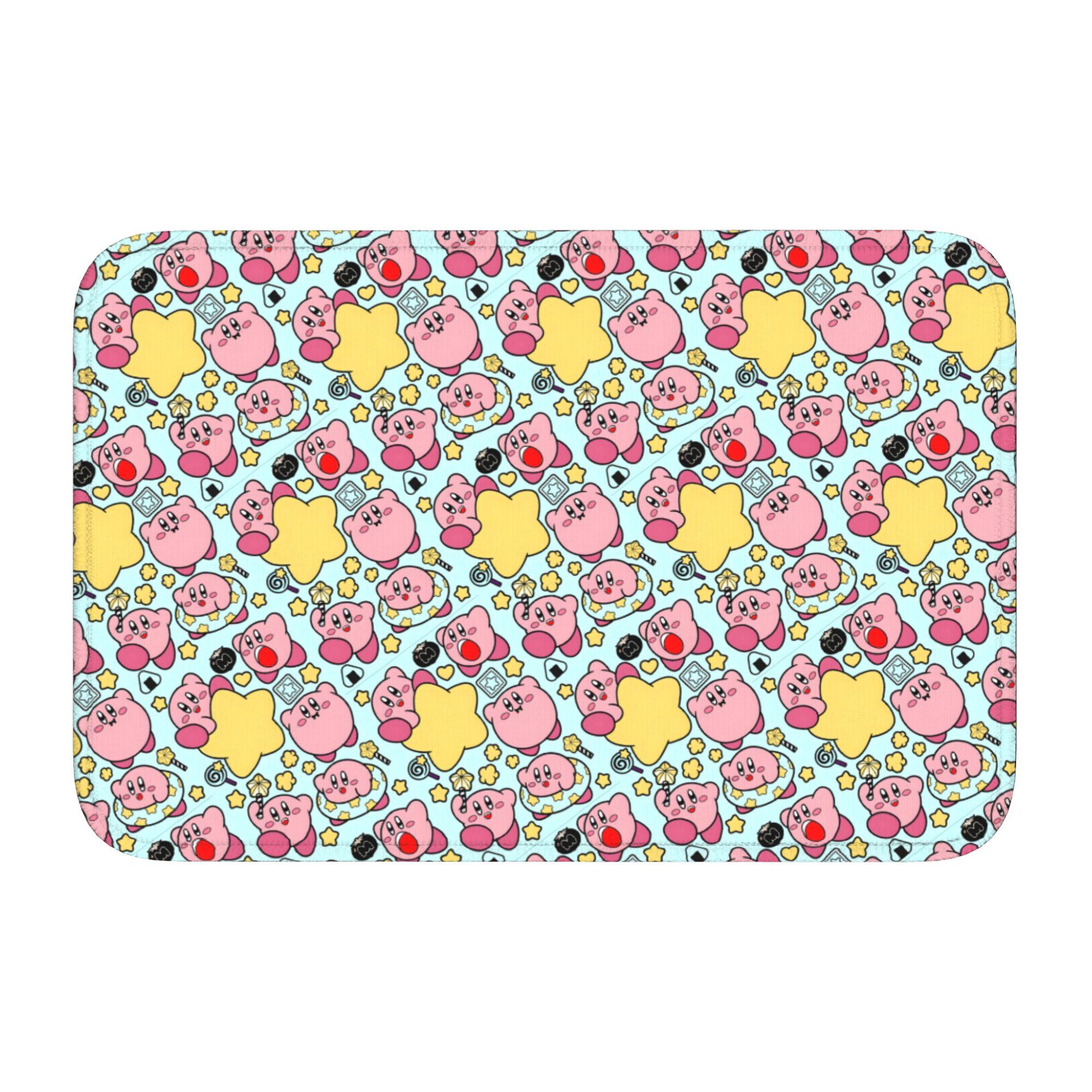 

Custom Kirbys Cartoon Game Doormat Anti-Slip Entrance Welcome Kitchen Bath Floor Door Mat Toilet Living Room Carpet Rug 60cm x 90cm
