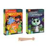 Lot Educational Games the Planet of Emotions + the School of Monsters French Version + 1 Wooden Bookmark Rule Blumie