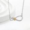Vintage Infinity Figure 8 Buckle Necklace Bracelet Ring Set Minimalist Fashion Jewelry Gift For Women