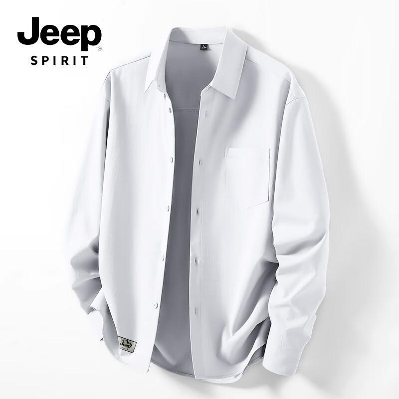 JEEP SPIRIT Men s Versatile Long-Sleeve Collared Shirt L