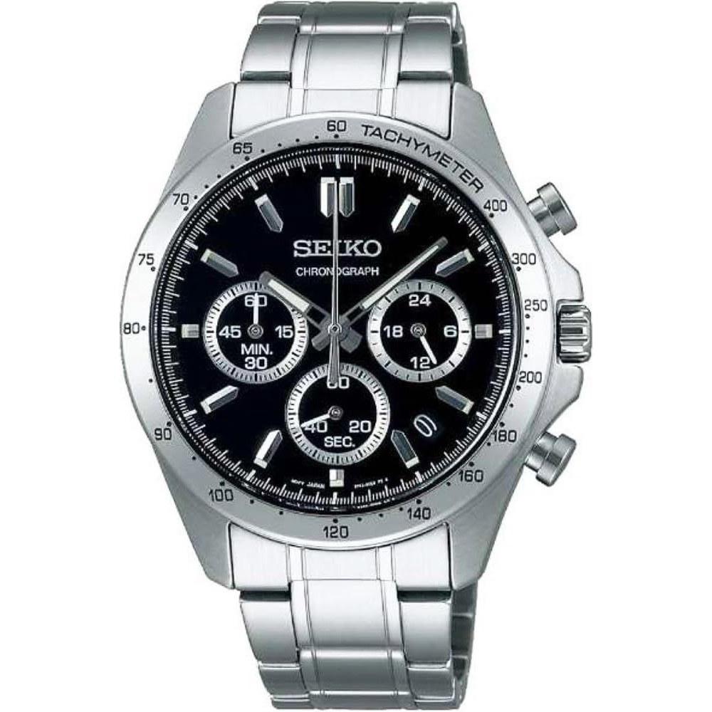 SEIKO 1 5 Second Chronograph Quartz Wristwatch Mens SBTR013 Black