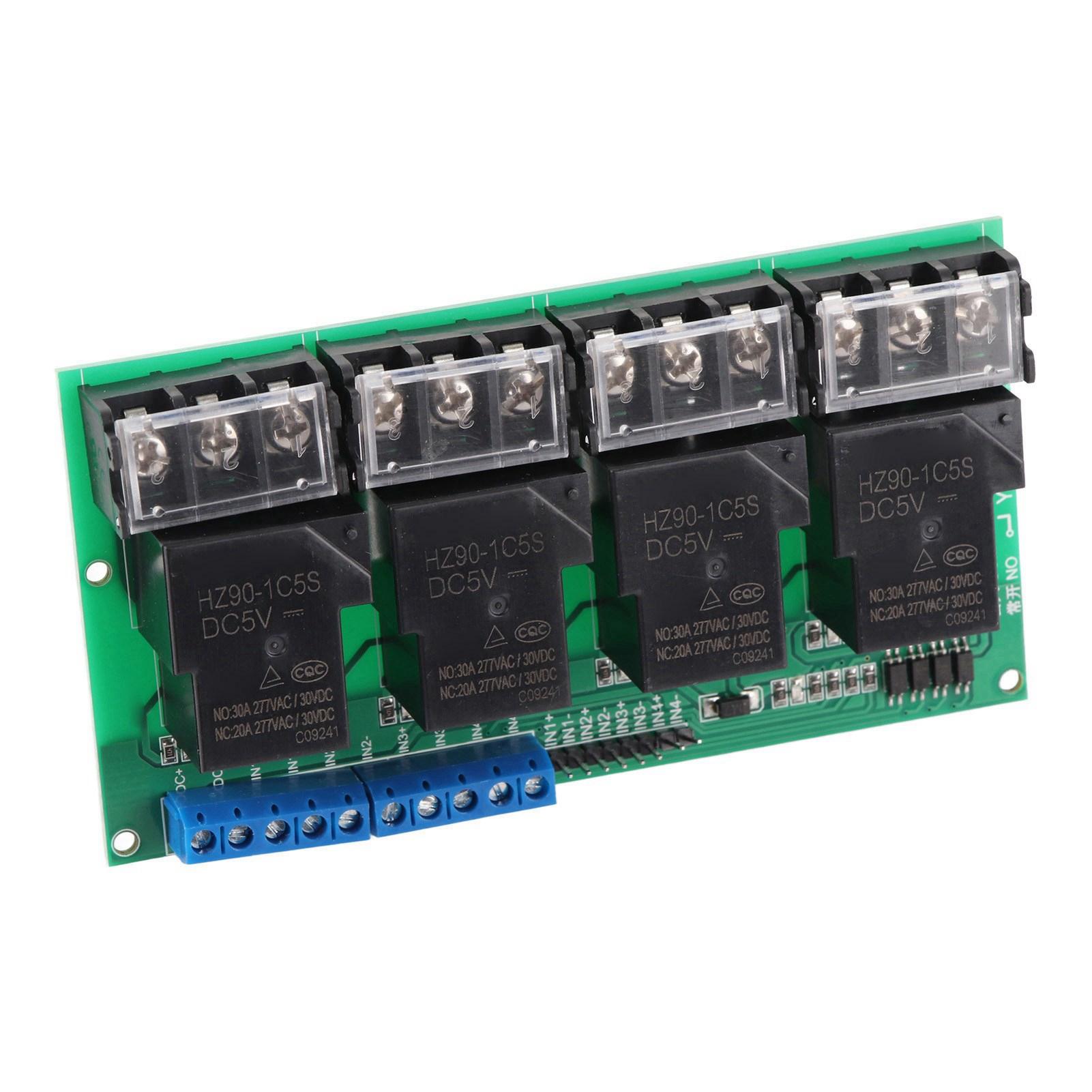 

High Power Four Way Relay Module Control Panel Optocoupler Isolation 30A YYG4 DC5V
