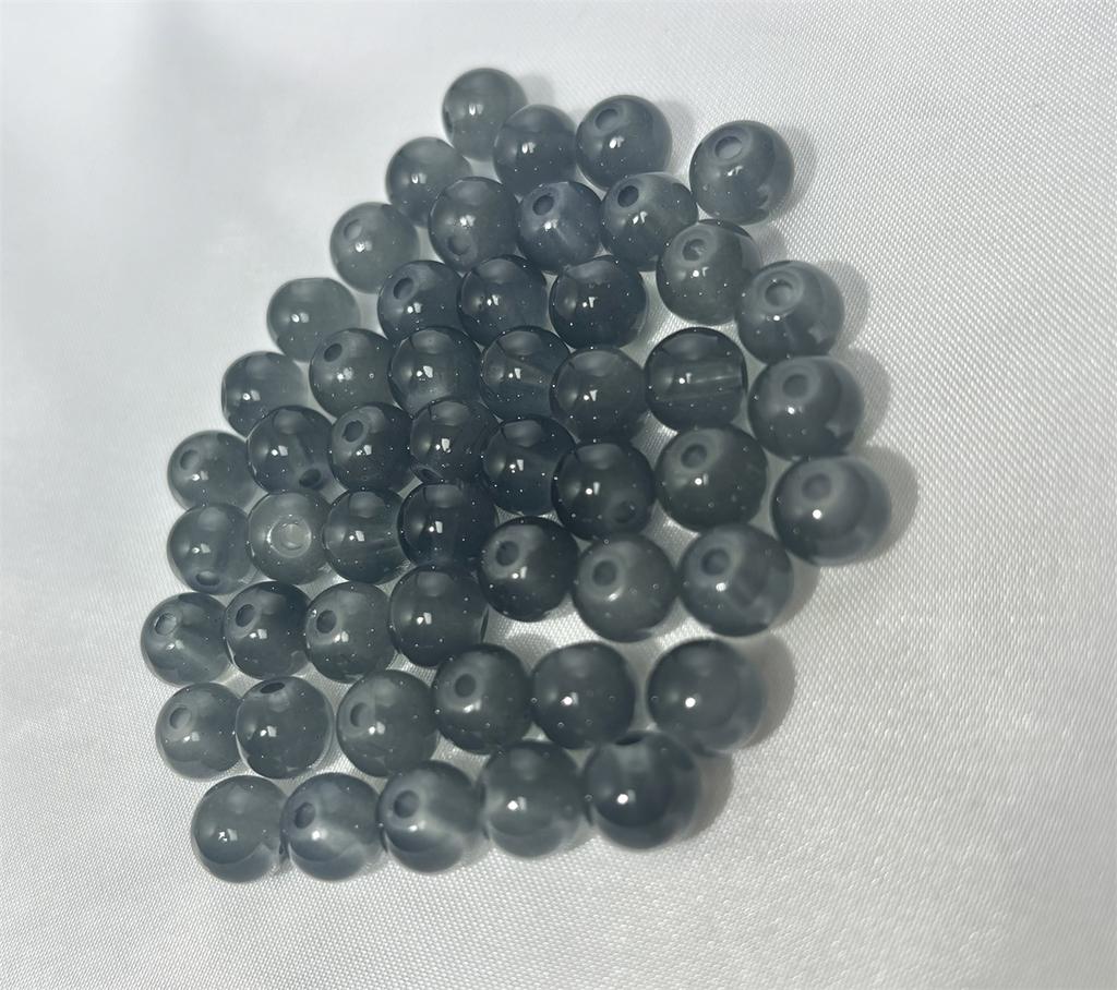50pcs 8mm Glass Crack Imitation Jade Color Series Round Beads DIY Handmade Necklace Bracelet Loose Beads Jewelry Accessories
