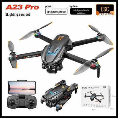 A23 HD Drone: Brushless Motor, Flowing Light, Obstacle Avoidance, Remote Control Aircraft