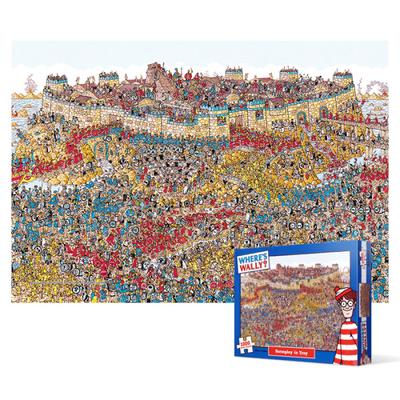 Skladačka 1000 dielikov - Nájdi Wally Trójska vojna, populárna kórejská skladačka