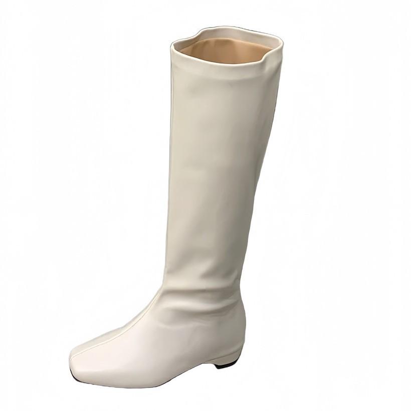 Herbst und Winter 2025 neue dünne hohe Ritterstiefel Damen vielseitige eckige Zehenpartie Innenhöhe erhöht aber Kniestiefel Herbst und Winter