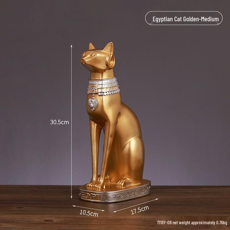 Golden Light Luxury Resin Handicrafts Collection: Ornaments for Office, Living Room, Wine & TV Cabinets