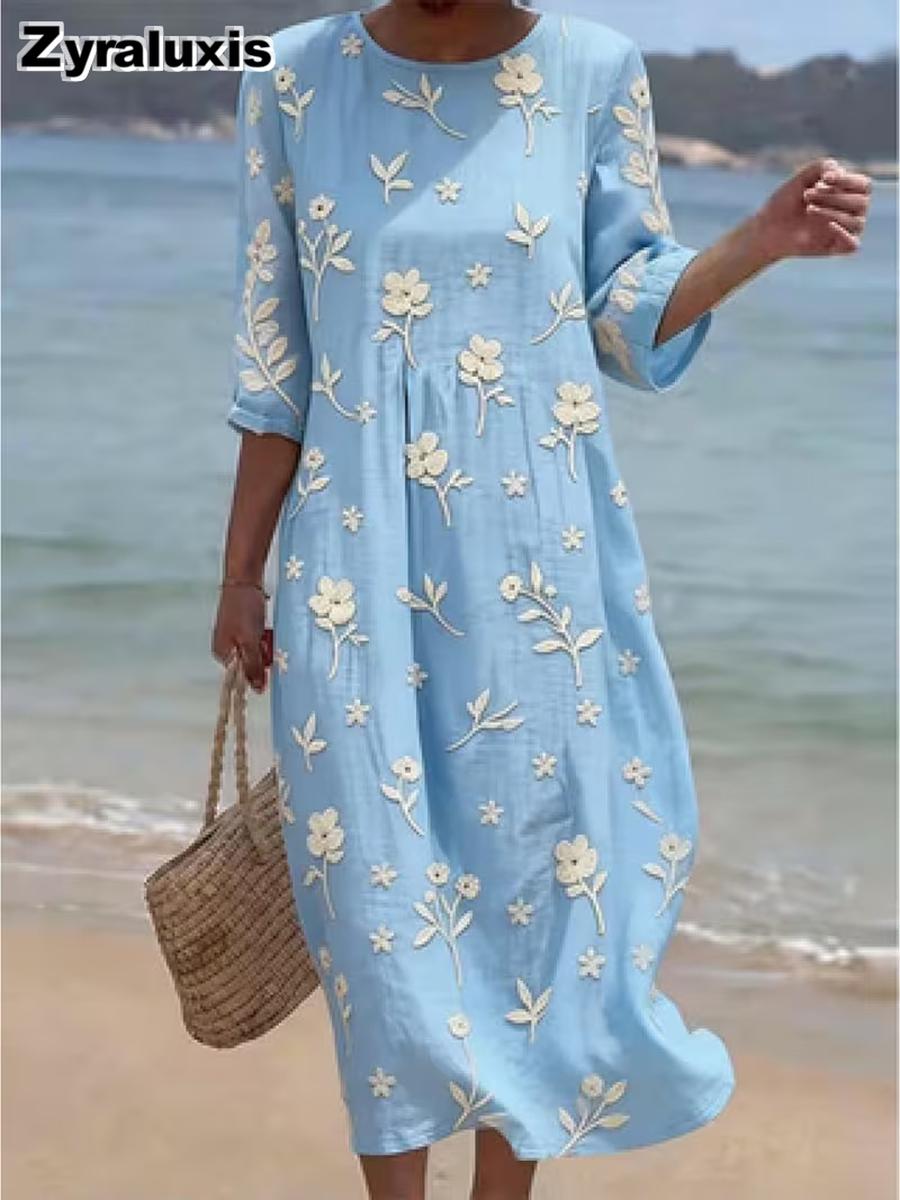 New Women s Floral Print Ruffled Dress S