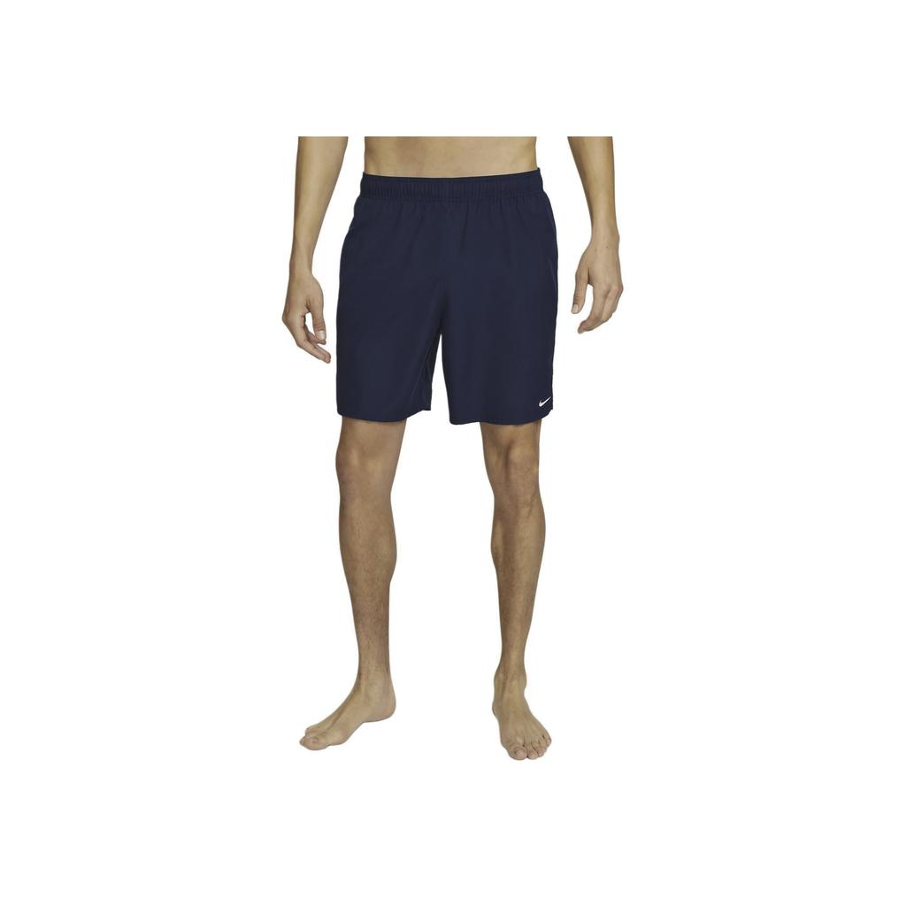 Nike Solid Color Lace-Up Casual Swim Shorts Men Swimwear Navy-Blue DN3289-410