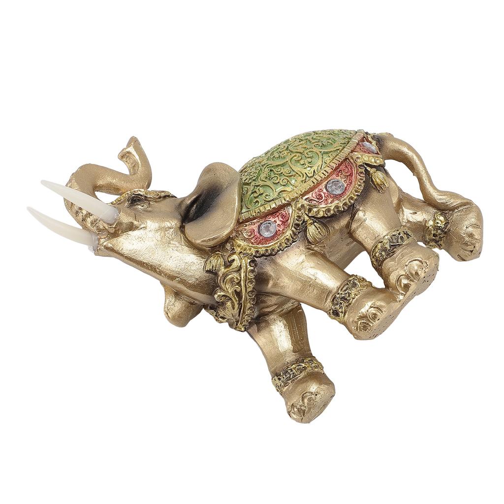 Elephant Statue Wealth Lucky Feng Shui Elephant Figurine Home Decor House Warming Present TV Cabinet Entryway