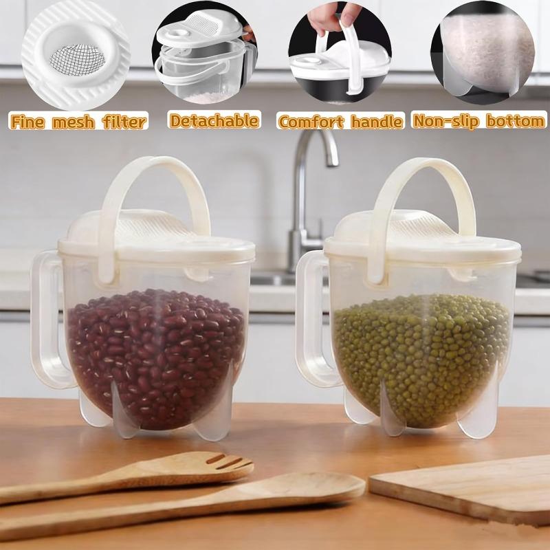 Hands-Free Rice Washing Strainer – Convenient Rice Cleaner and Drainer for Home Use Effortless Rice Rinsing Basket Kitchen Tool