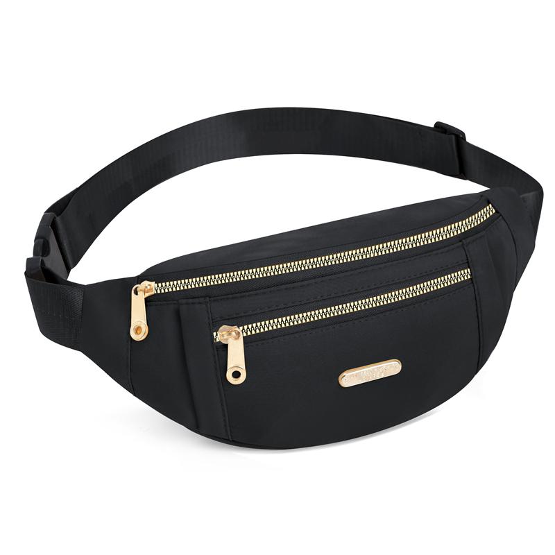 Waist Bags for Women Polyester Leisure Color Waist Bag Shoulder Crossbody Chest Bags Handbags All-Match Messenger Belt Bags