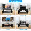 EAYHM Monitor Desk Wooden Panel PC Keyboard Storage Computer Printer Stand Stand, Two-Tier Stand, 42.5x23.5CM, Rack, Stand,