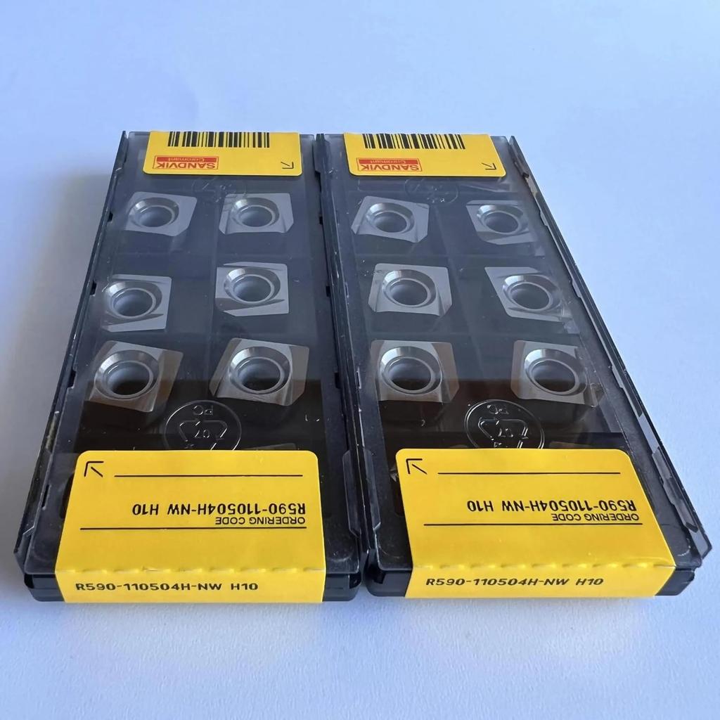 Original Sandvik / R590-110504H-NW H10 / CNC lathe carbide blade 10 PCS