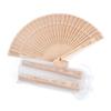 Retro Chinese-Style Sandalwood Folding Fan - All-Wood Hollow Design for Women's Daily Use