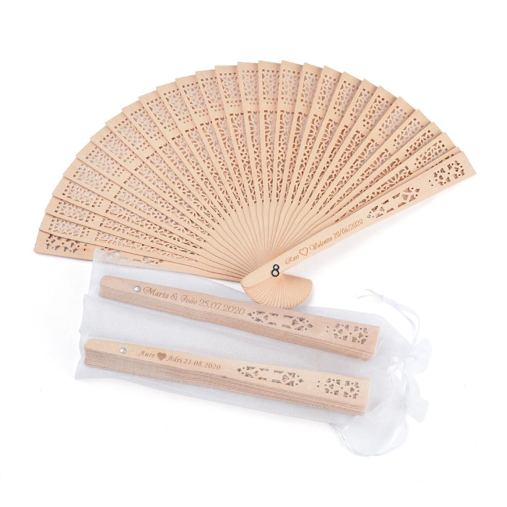 Retro Chinese-Style Sandalwood Folding Fan - All-Wood Hollow Design for Women's Daily Use