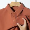 Herren Polohemd Revers Langarm T-Shirt Herbst Unifarben Garnbündchen Business Casual Vielseitige Herrenbekleidung