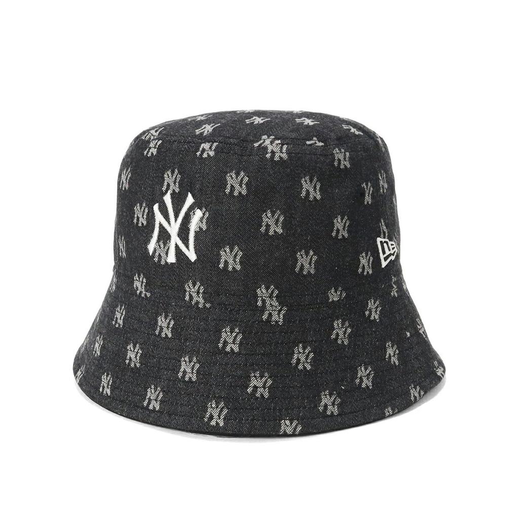New Era Bucket Hat MLB Monogram Jacquard NY Yankees BUCKET01 Black/Chrome Unisex M/L