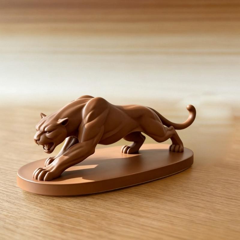 Animal Figure Home Accent with Base, Display Piece for Desk Shelf Office and Living Room Indoor Arrangements Daily
