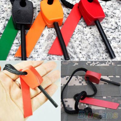 Camping Outdoor Living Survival Magnesium Striker Fire Starter Steel Flint Rod