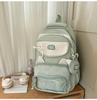 Schoolbag new high-value Japanese college style fresh and sweet contrasting color splicing backpack junior high school students lightweight backpack
