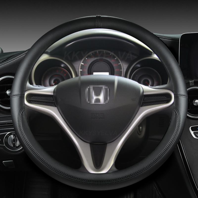 PU Leather Car Steering Wheel Cover For Honda Fit Jazz City 2009-2013 Insight 2010 -2014 Civic 2004-2014 Auto Accessories FVR0