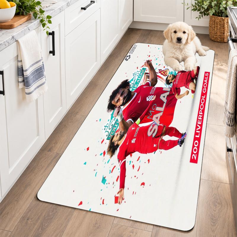 Flannel Kitchen Mat Mohamed Salah Soft Area Rug Non Slip Floor Carpet Home Decoration