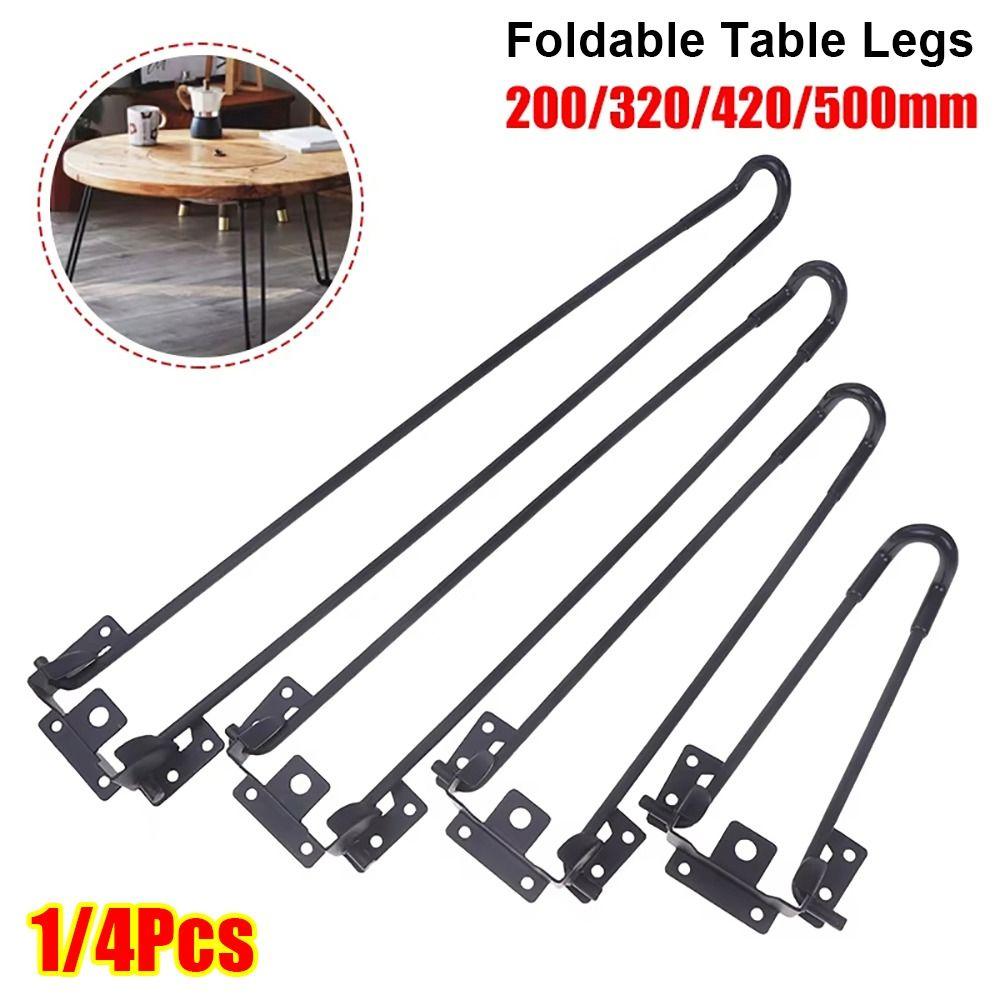 1/4Pcs Folding Support Furniture Legs Metal Table Replacement Legs  Coffee Table Feet Accessories