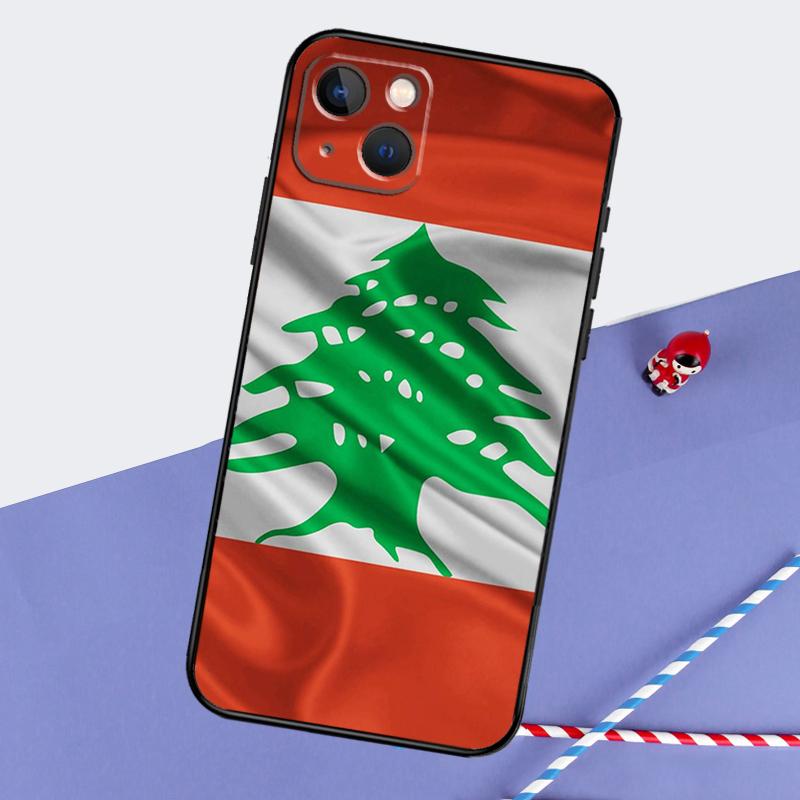 Lebanon Flag Phone Case For iPhone 16 Pro Max 11 12 13 14 15 Pro Max Mini XR 16 15 Plus 16e Cover Shell