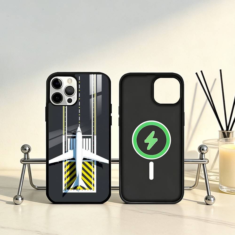 Aircraft Art Phone Case For iPhone17,16,15,14,13,12,11 Plus,Pro Max Magnetic For Magsafe Wireless Charging