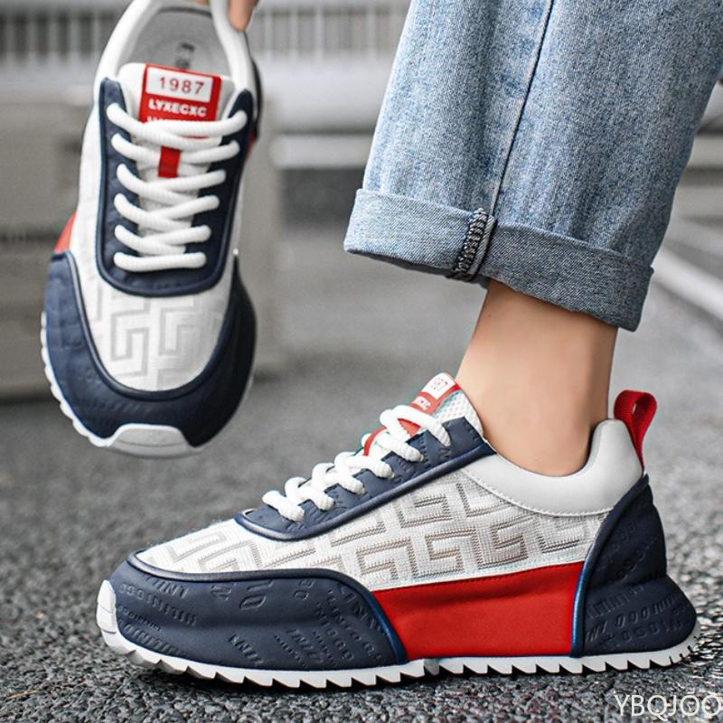 New Fashionable High End Spring and Autumn Thick Soled Height Increasing Breathable Trendy Versatile Men's Casual Sports Shoes